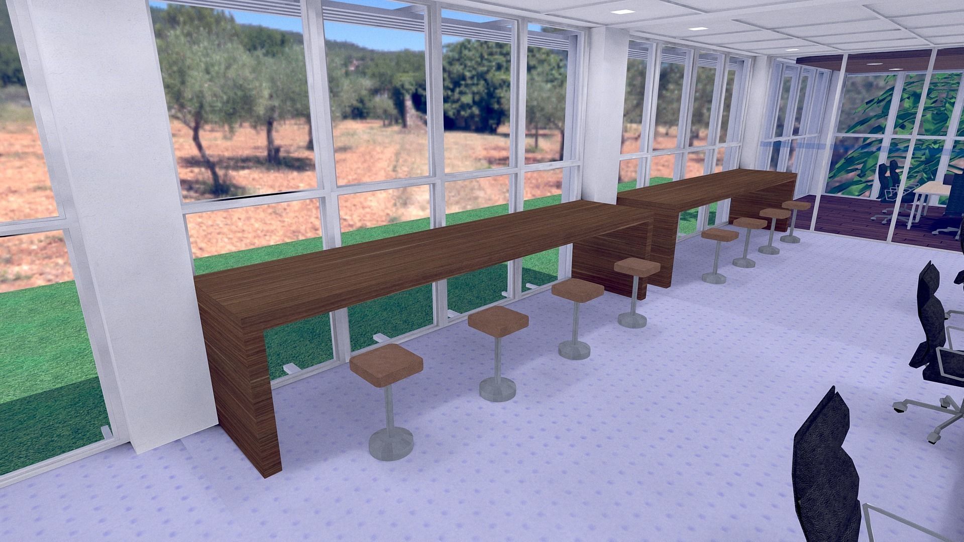 All furniture lightmapped SHC Quickoffice Low-poly 3D model_251