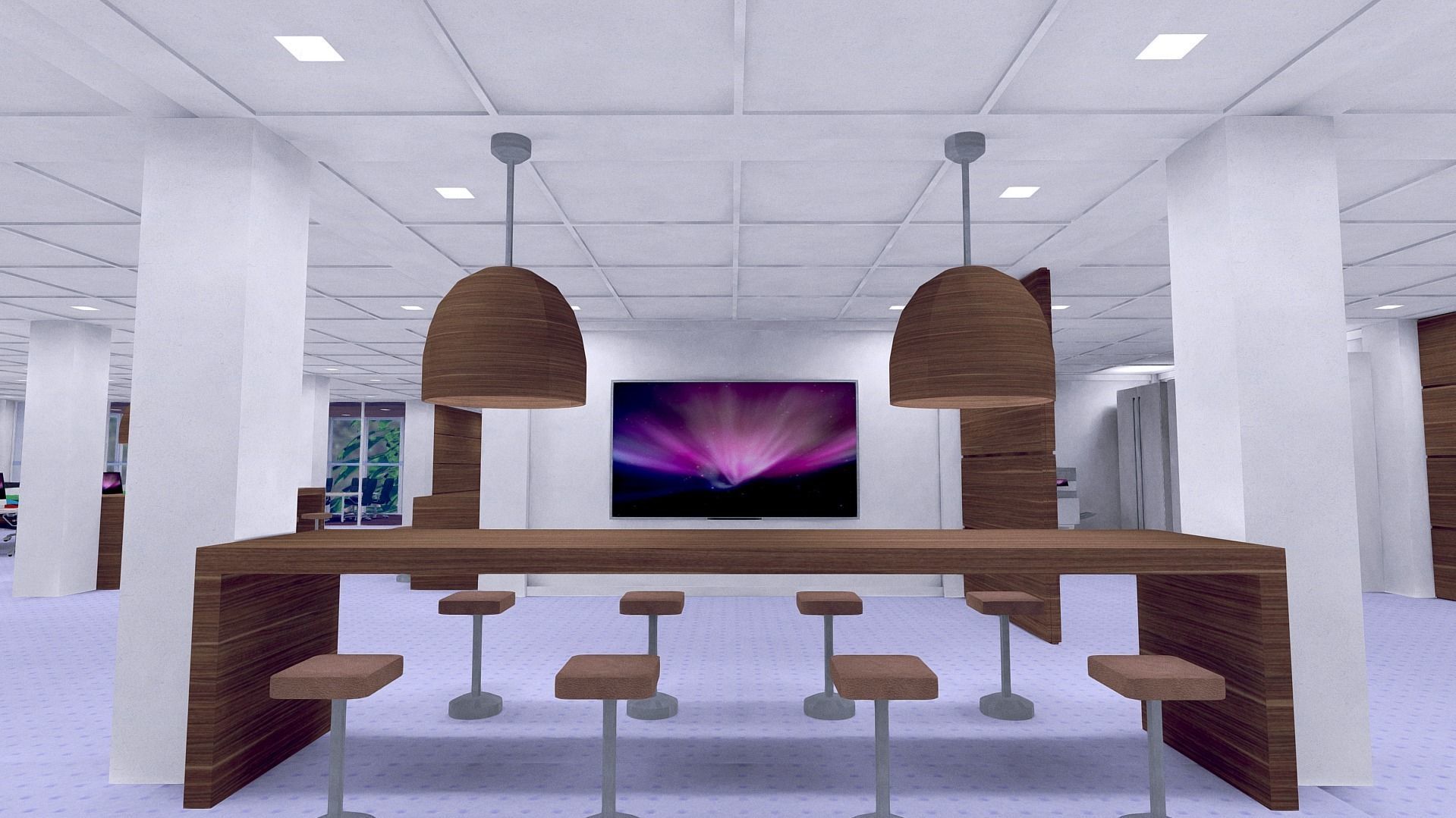 All furniture lightmapped SHC Quickoffice Low-poly 3D model_76