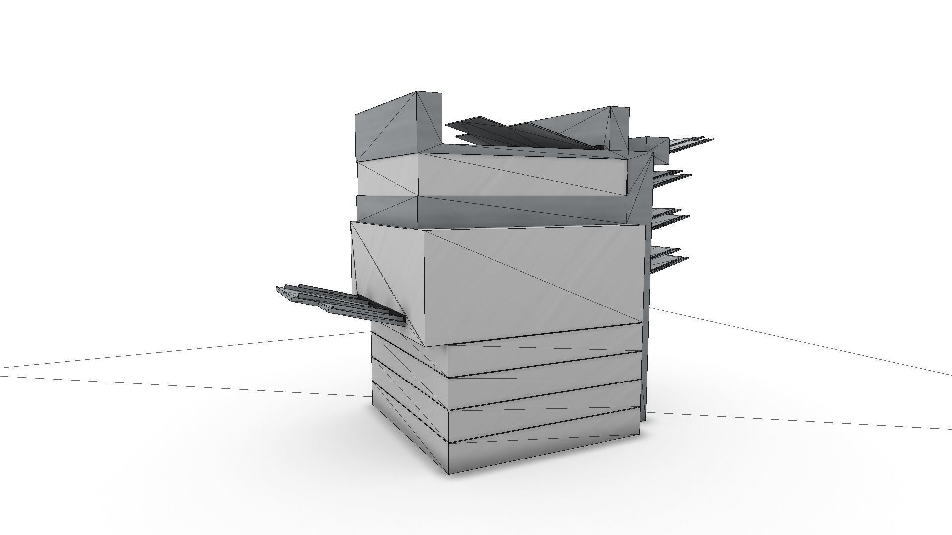 All furniture lightmapped SHC Quickoffice Low-poly 3D model_46