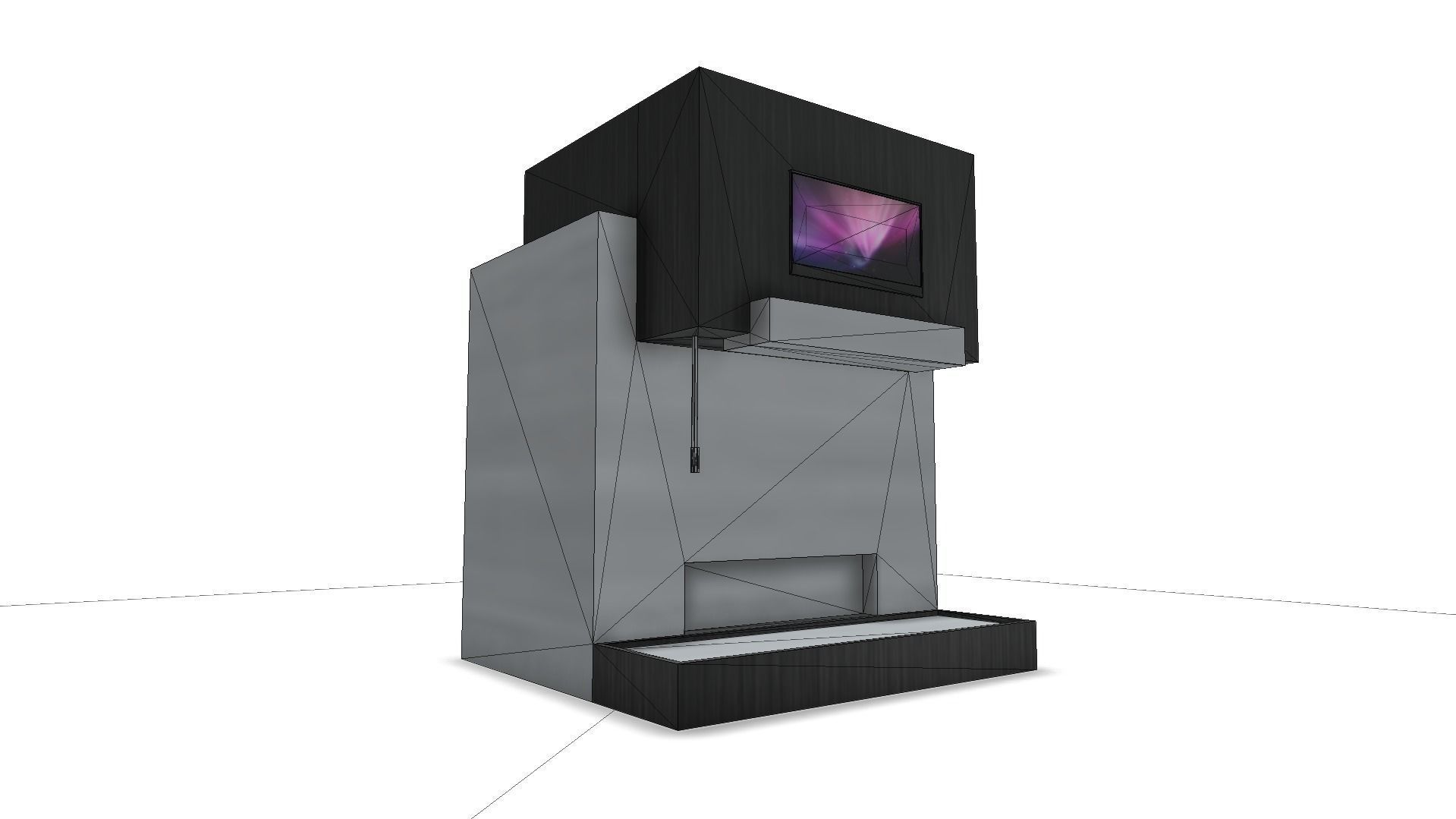 All furniture lightmapped SHC Quickoffice Low-poly 3D model_40