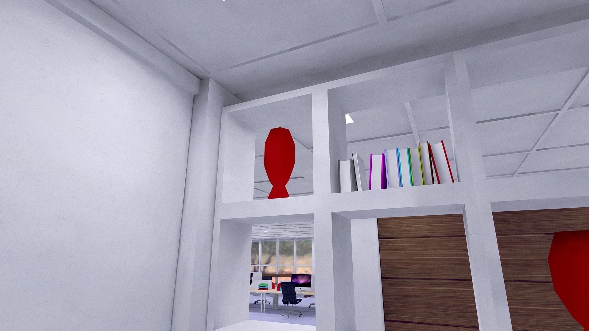 All furniture lightmapped SHC Quickoffice Low-poly 3D model_239