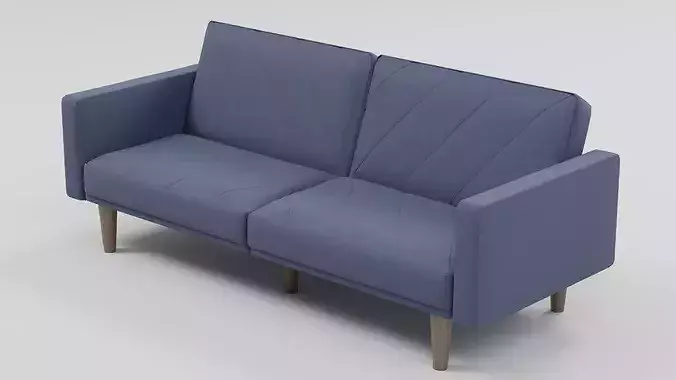 Mid-Century Futon Sofa Bed 05