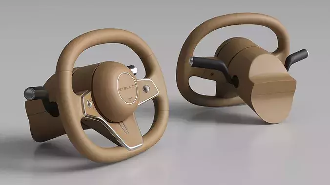 Huawei Stelato Steering Wheel Brown 3D model 4