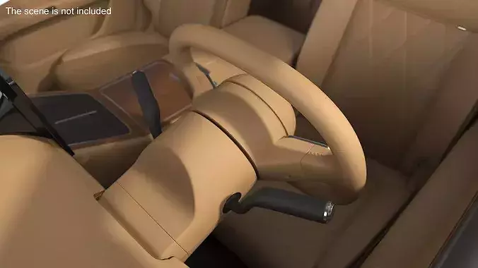 Huawei Stelato Steering Wheel Brown 3D model 3