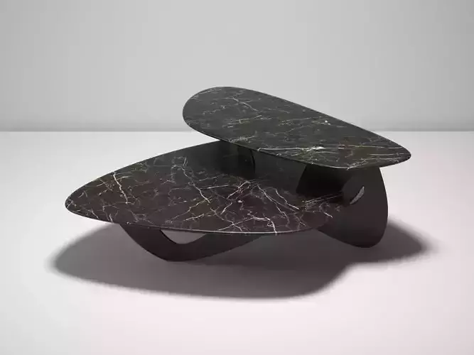 Tama coffee table made of marble and metal