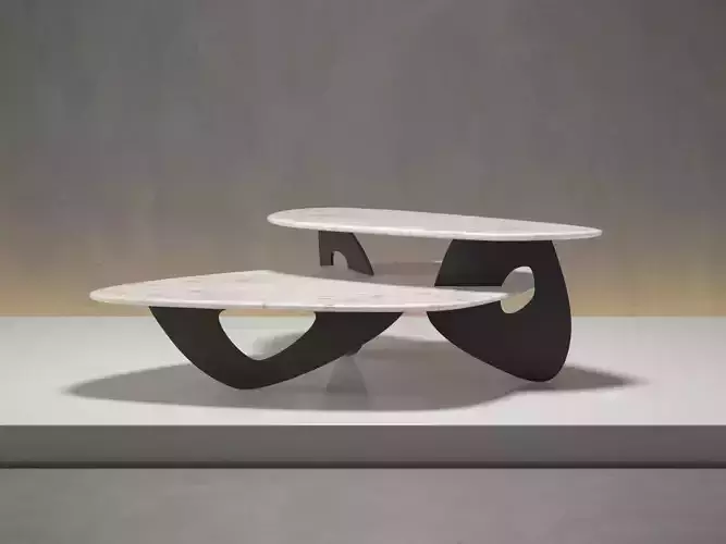Tama coffee table made of marble and metal