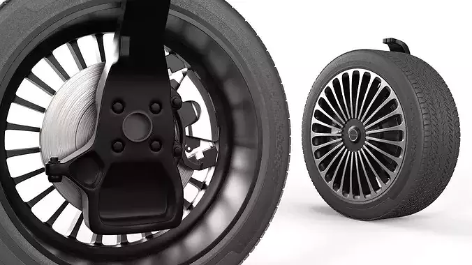 Huawey Stelato Car Wheel 3D model 2
