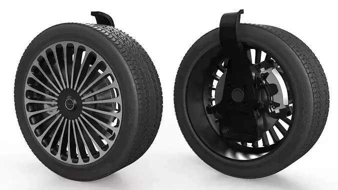 Huawey Stelato Car Wheel 3D model 5