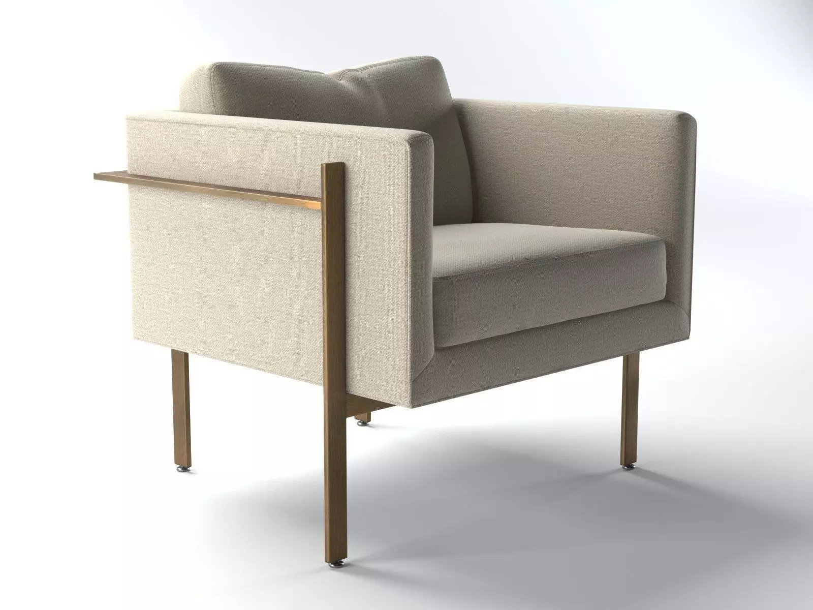 Drop In Armchair 3D model_2