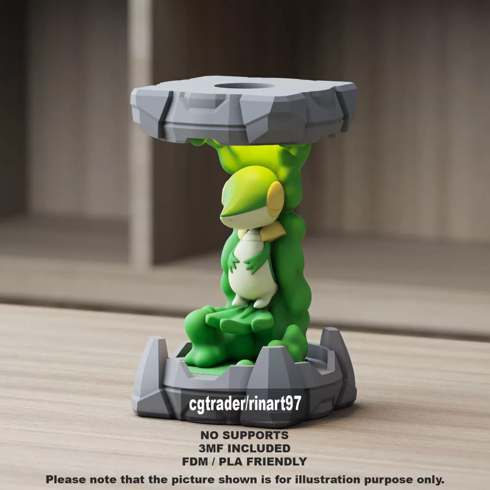 Snivy in the Clone Lab 3D print model