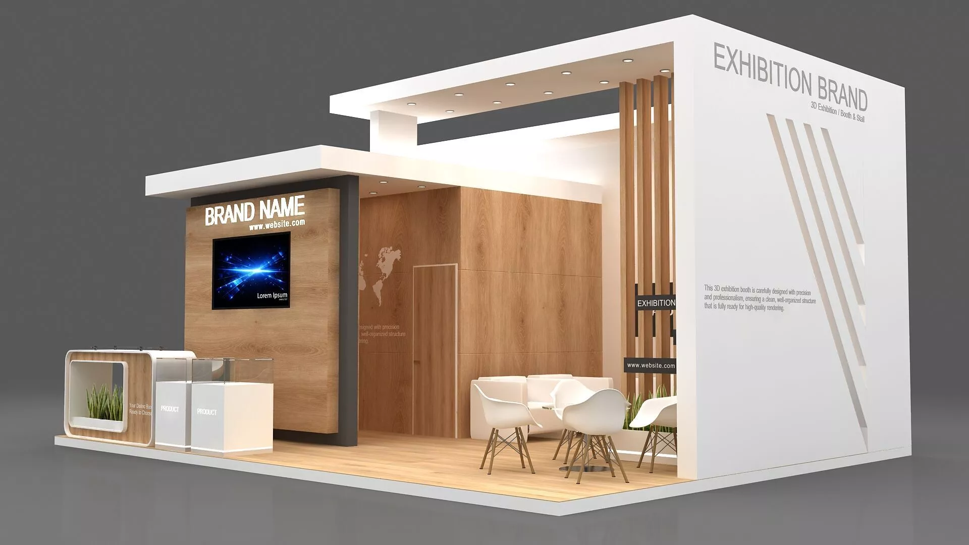 booth stall exhibition stand 3D model