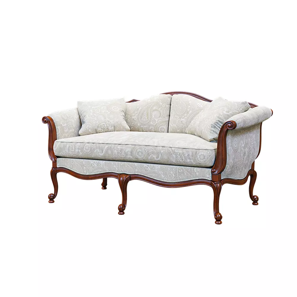 Sofa Evette Settee Low-poly 3D model