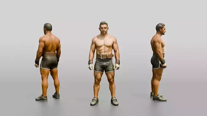 Man in Classic Powerlifter Stance