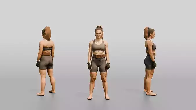 Woman Standing with Lifting Belt