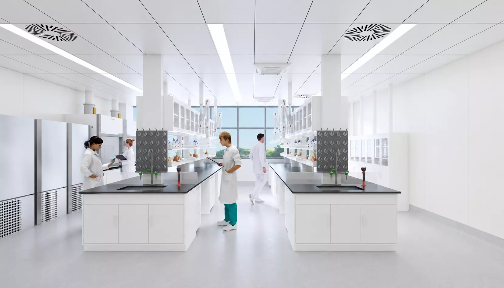 Modern Research Laboratory Digital Twin Scene 3D model