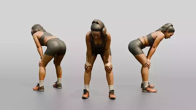 Woman Catching Breath Post-Workout