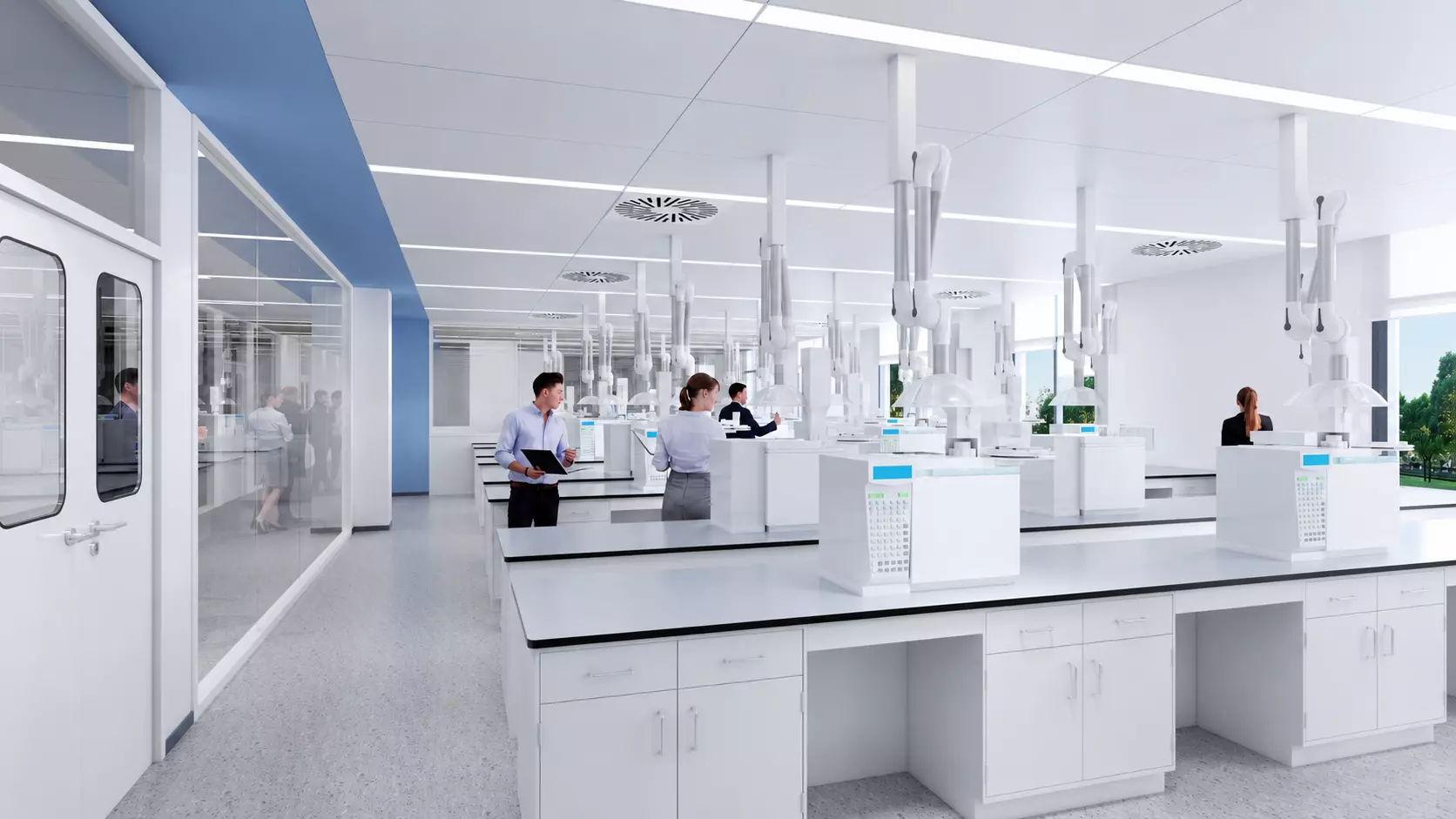 Laboratory Research Facility Digital Twin Scene 3D model