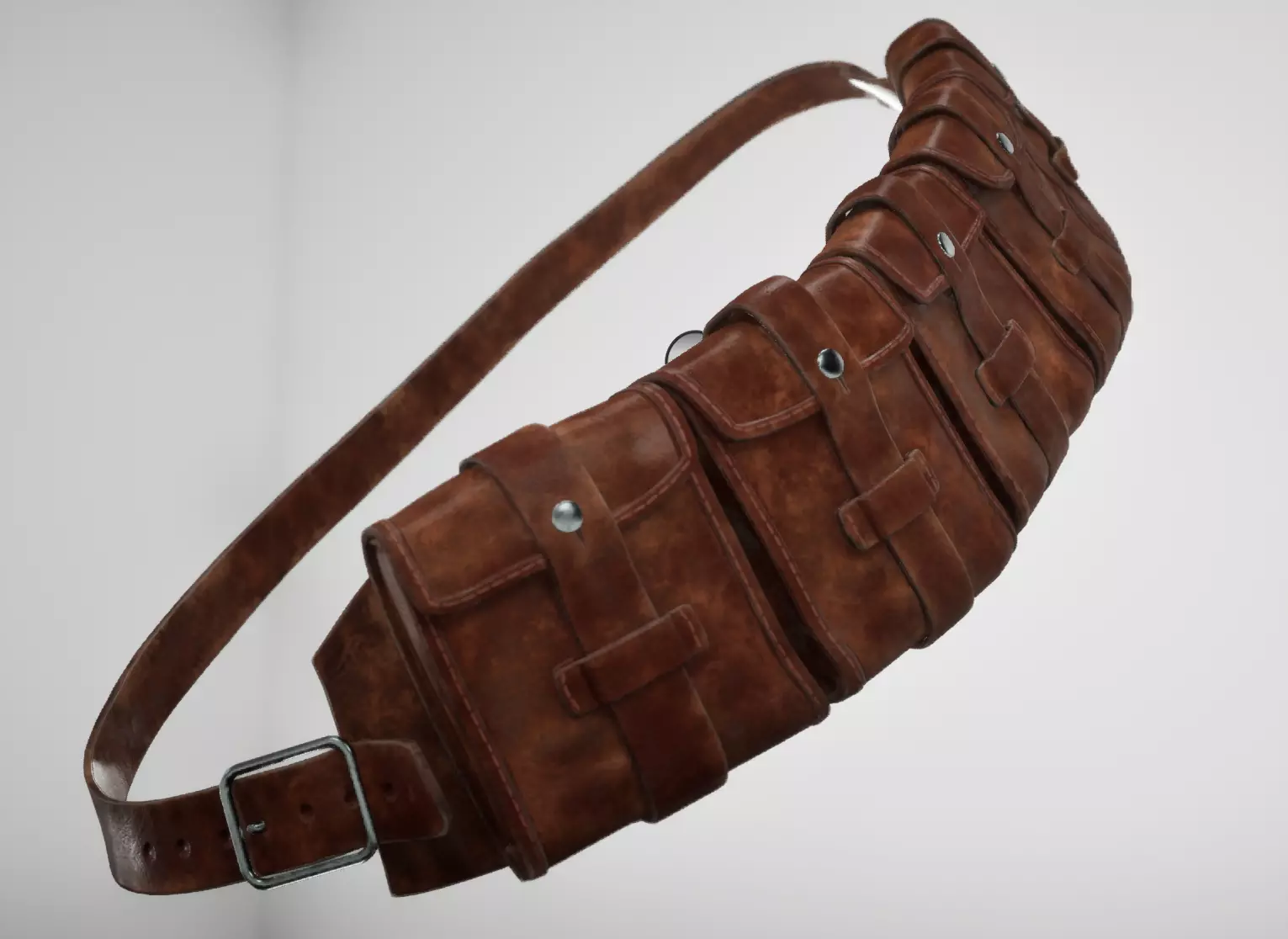 M1900 Swedish Mauser Ammo Bandolier Game Ready PBR Asset Low-poly 3D model