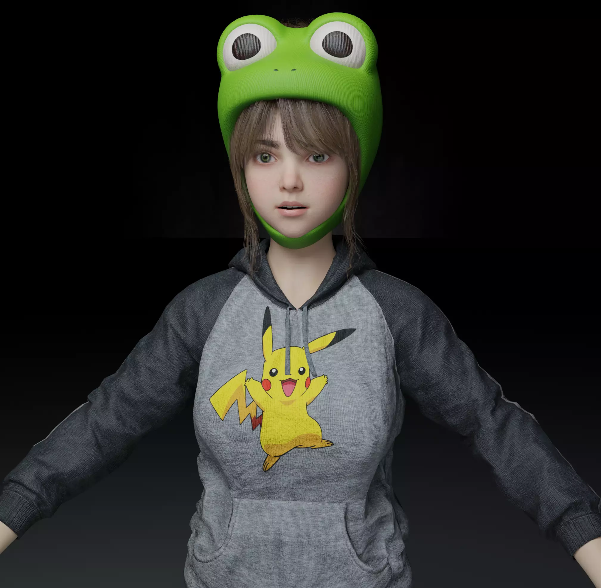 Cyber Girl PBr 8k high detail full - rigged 2026 3D model rigged | CGTrader