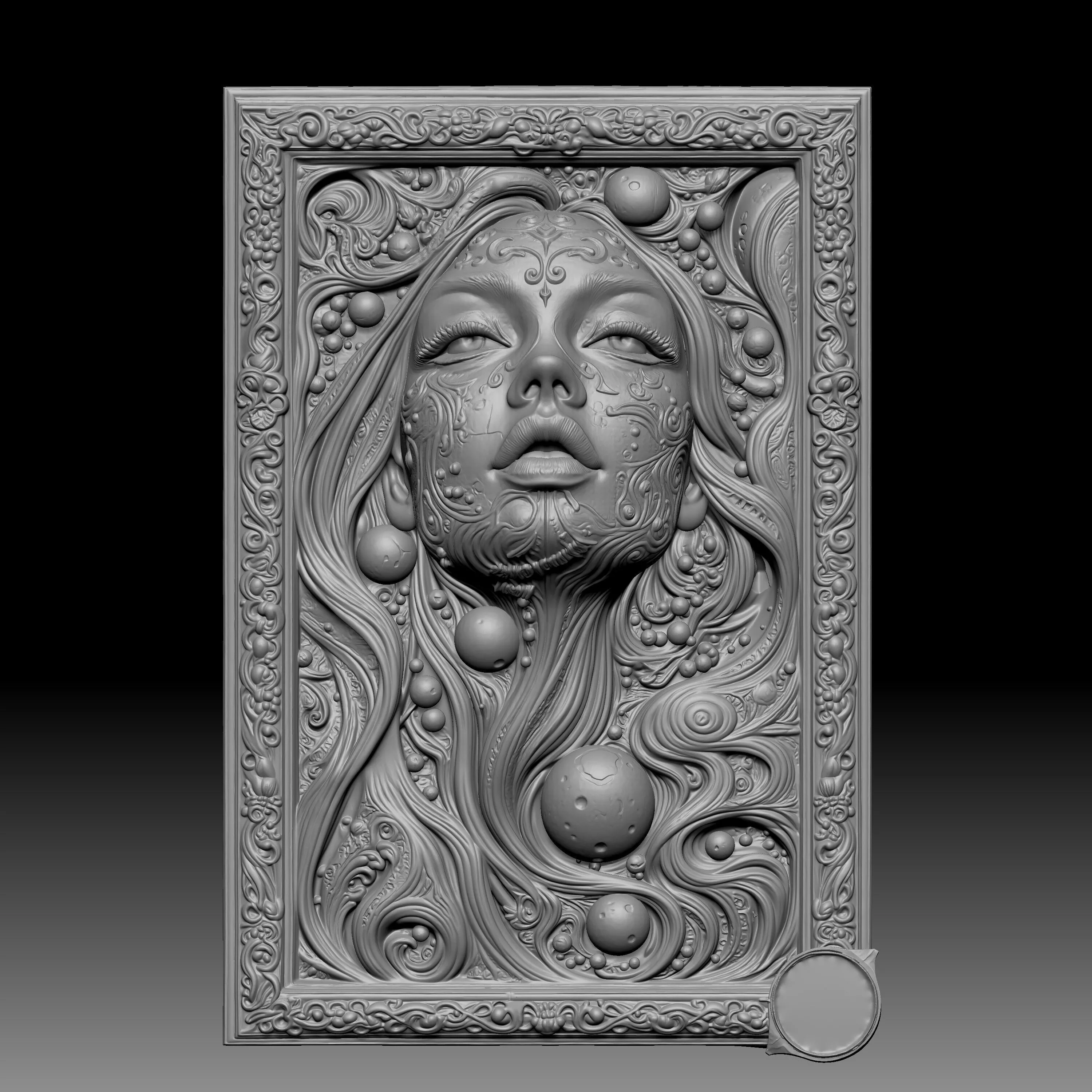 Ethereal Elegance Relief 3D print model