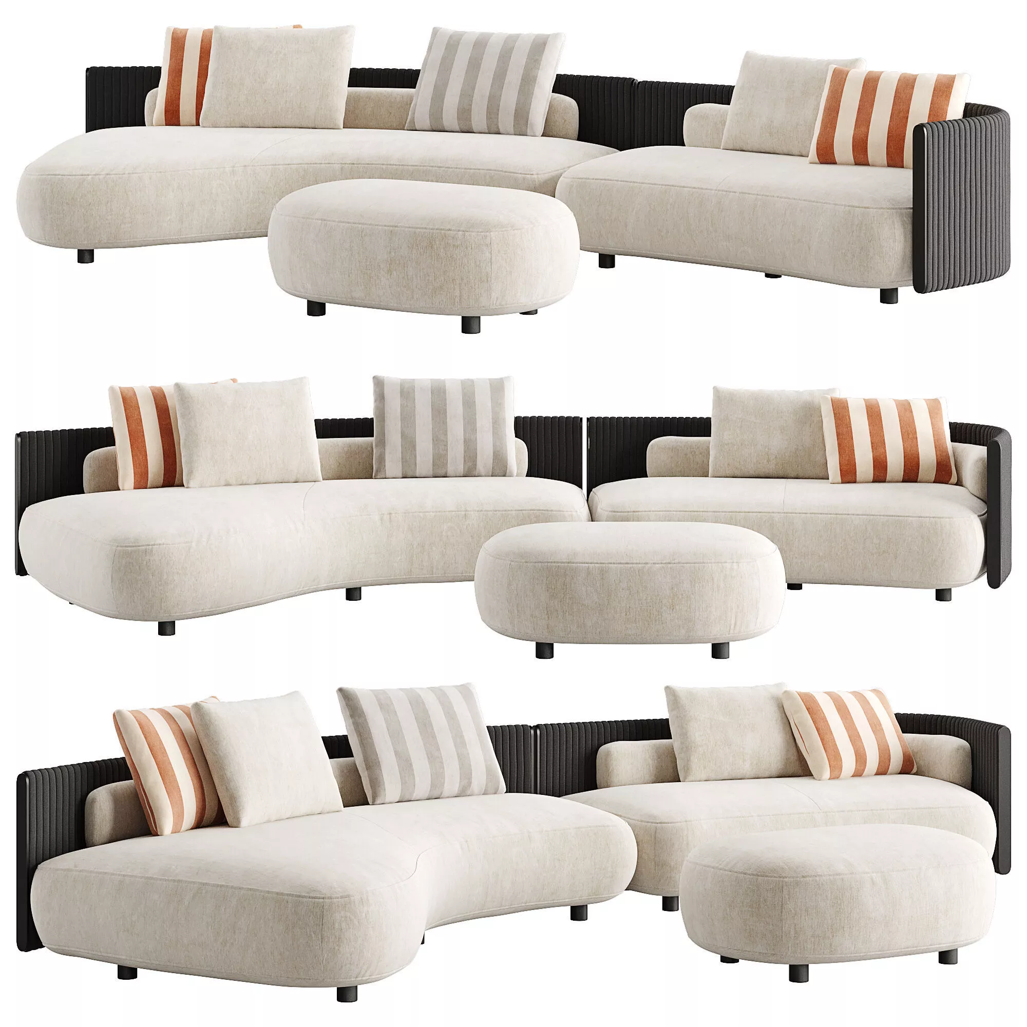 Bezier Cord Outdoor Sofa 3D model