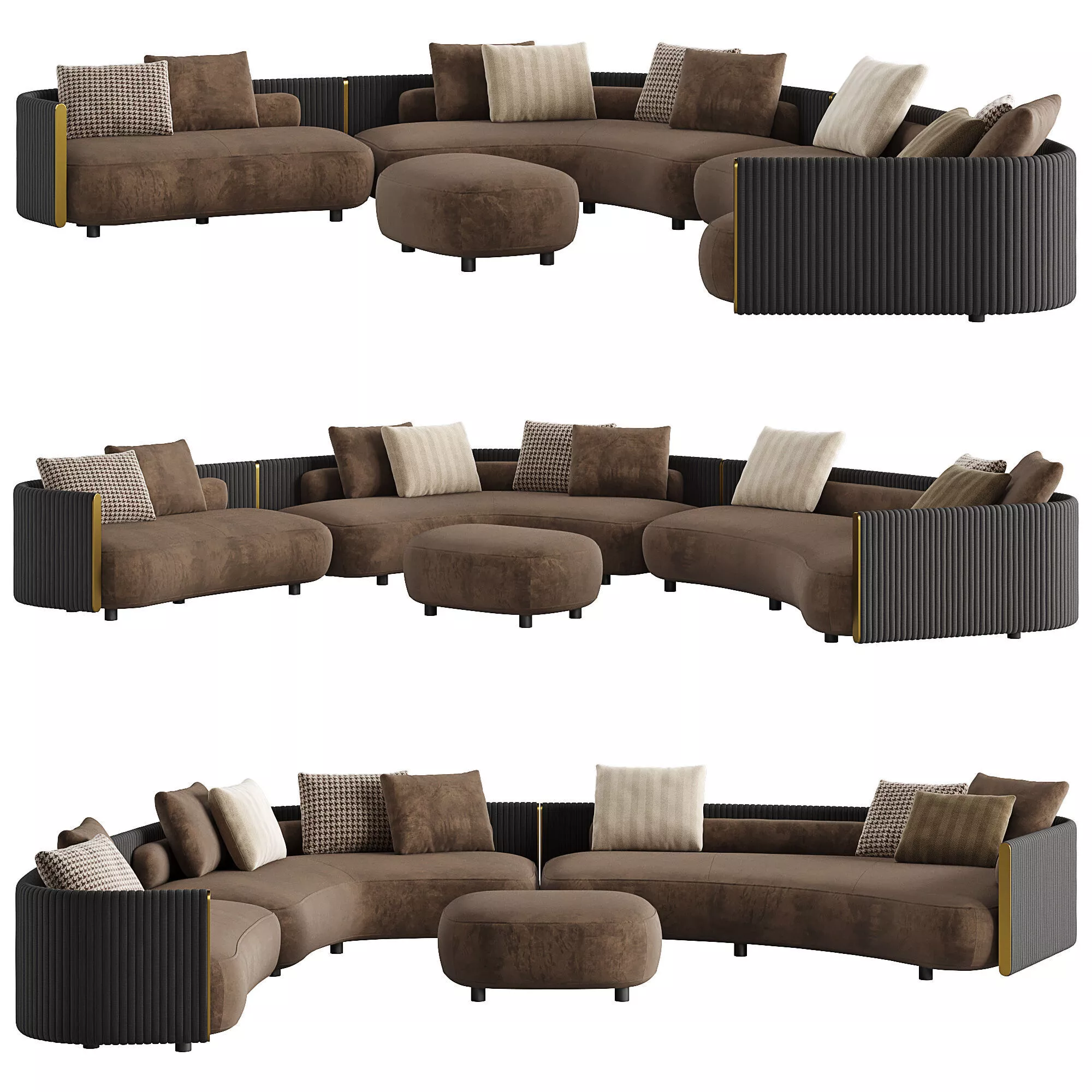 Bezier Cord Outdoor Sofa 3D model