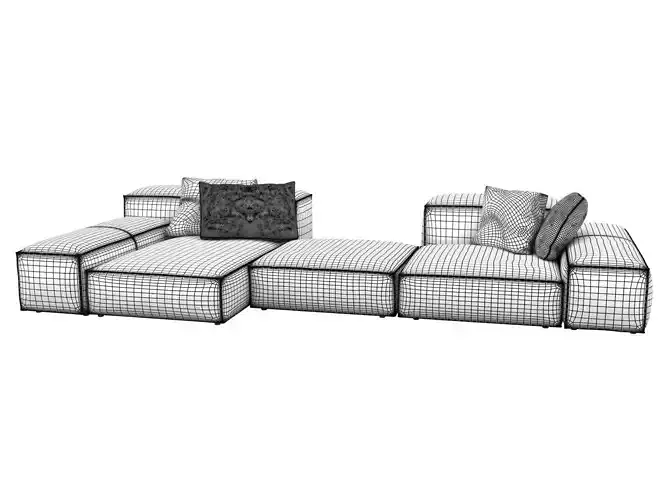 Extrasoft D sectional sofa