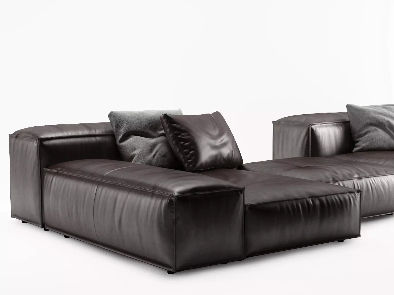 Extrasoft D sectional sofa 3D model_4