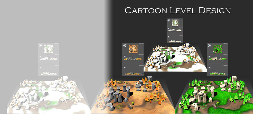 Cartoon Level Design Environments Low-poly 3D model_4
