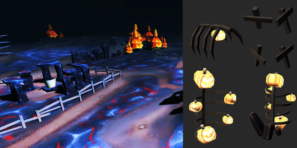 Cartoon Level Design Environments Low-poly 3D model_11