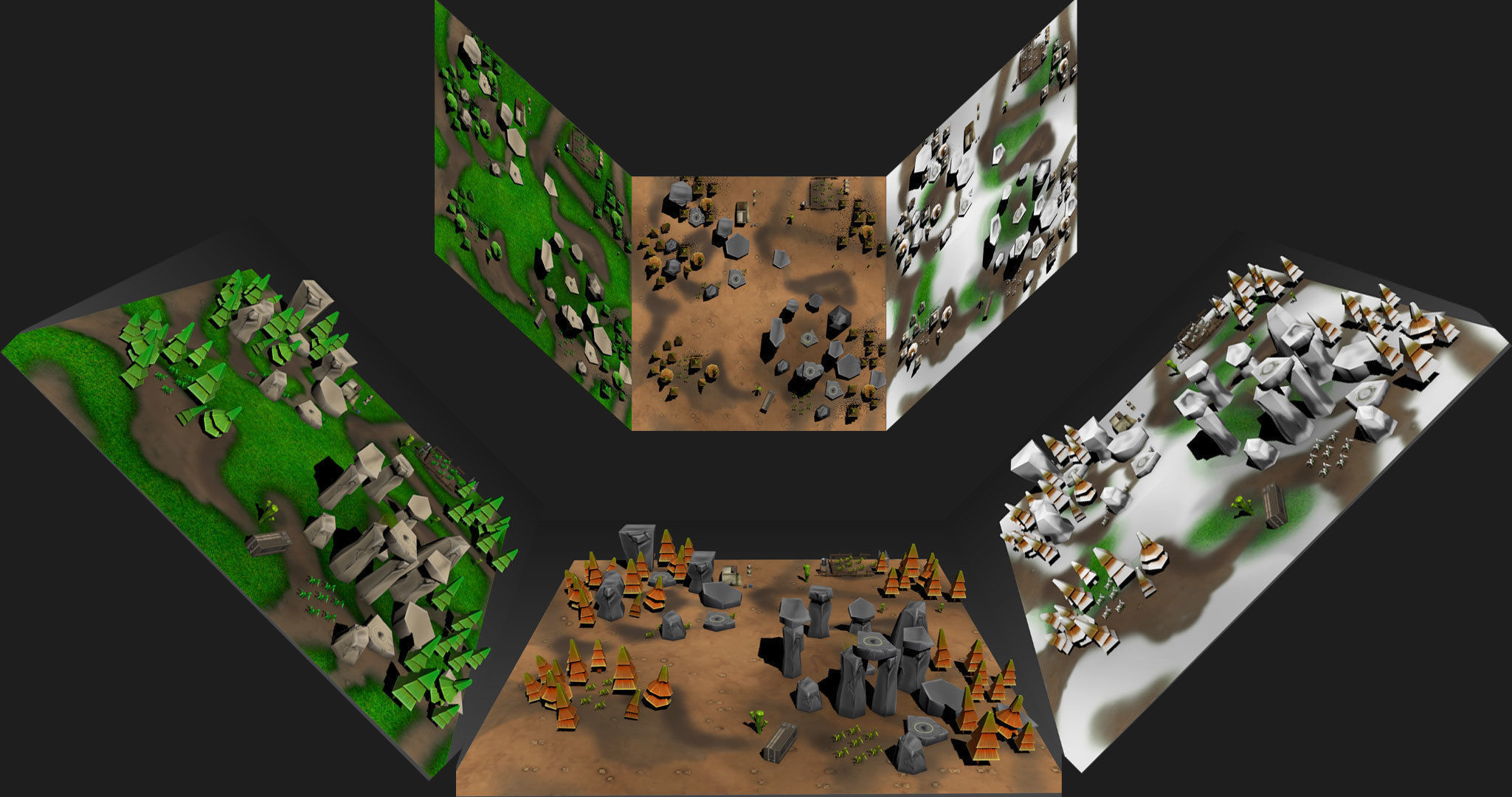 Cartoon Level Design Environments Low-poly 3D model_3