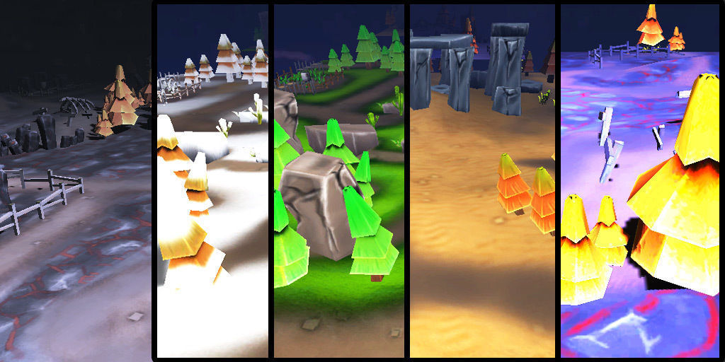 Cartoon Level Design Environments Low-poly 3D model_12