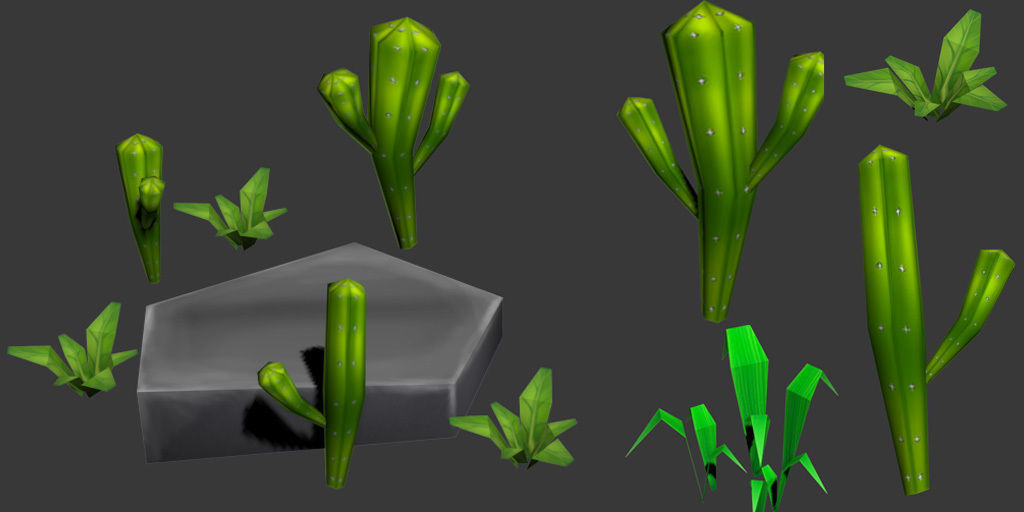 Cartoon Level Design Environments Low-poly 3D model_6