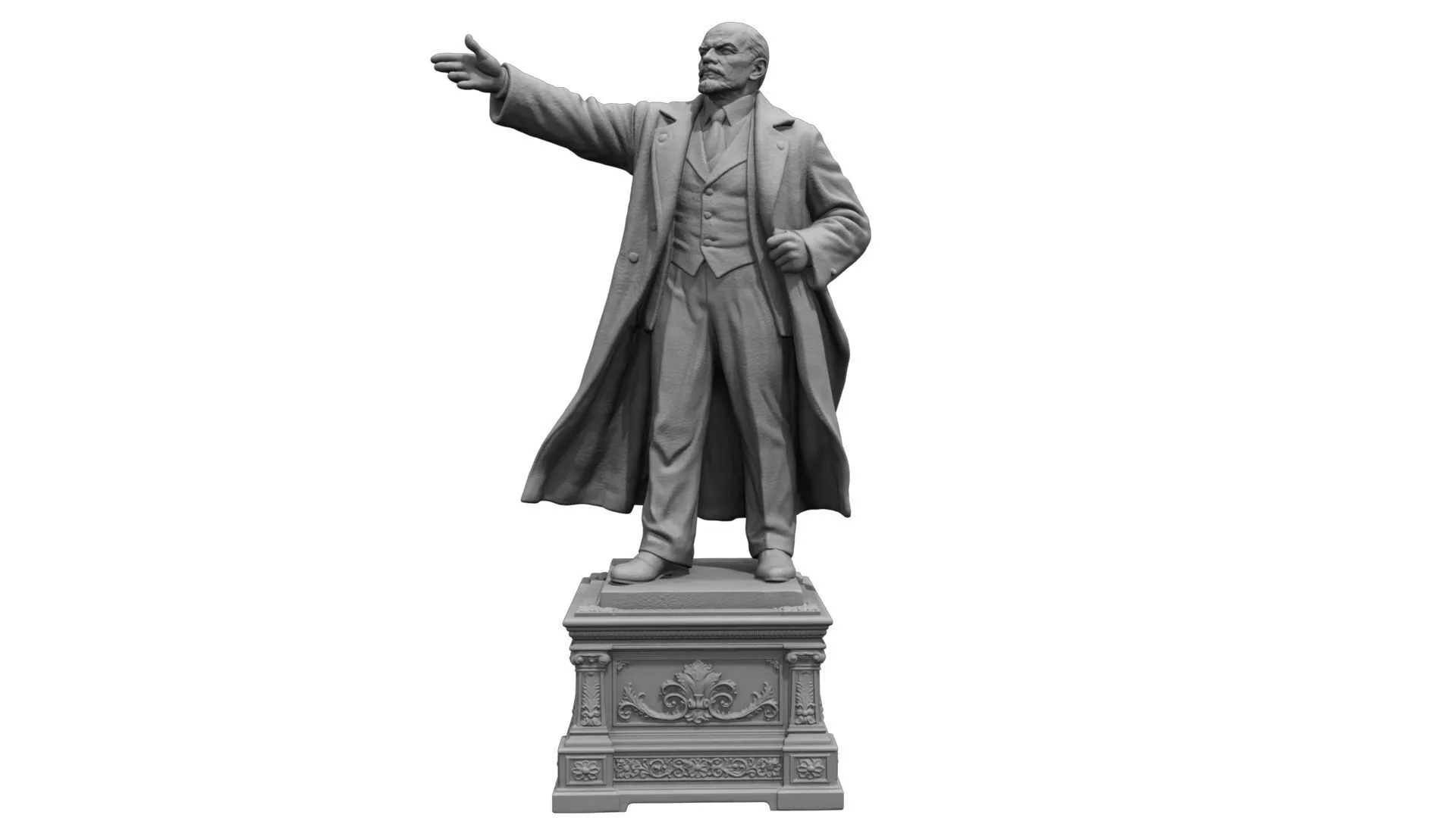 Vladimir Lenin statue statue sculpture hi poly 3D model