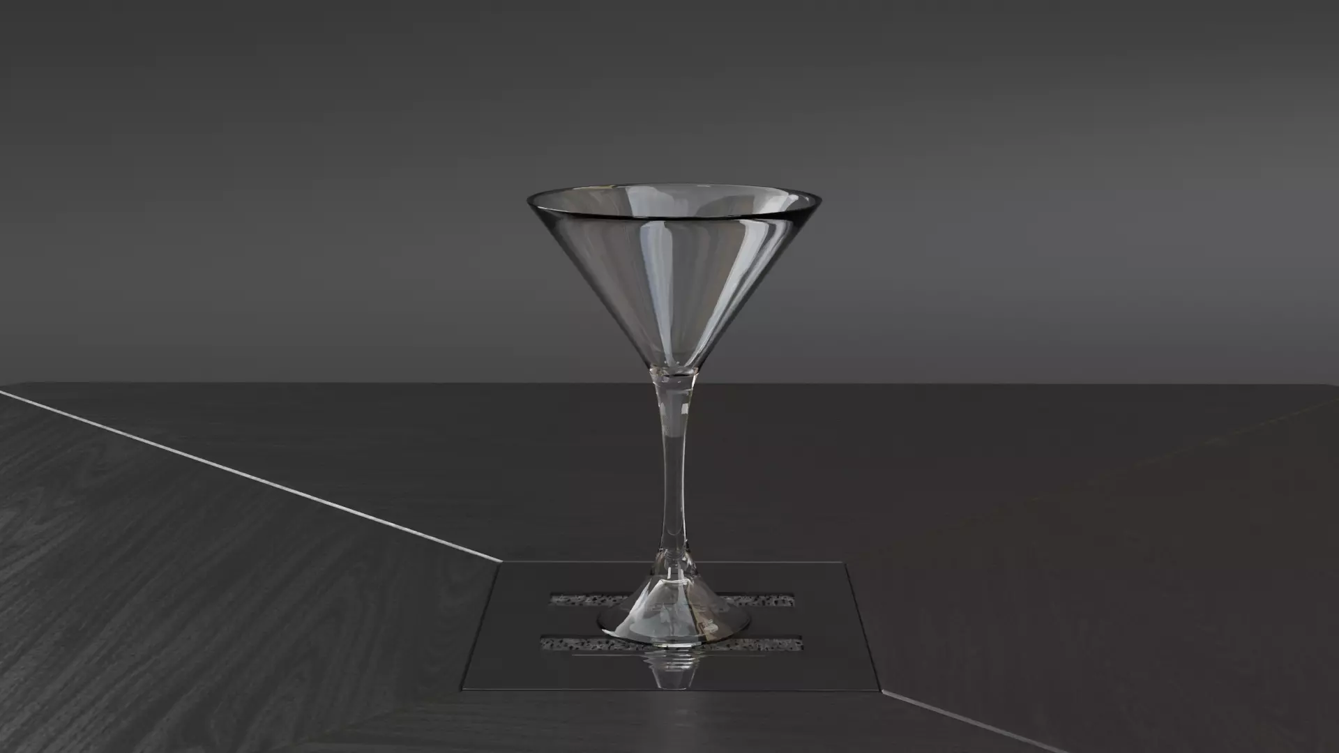 Professional Martini Glass 3D Model Photorealistic Barware Asset Low-poly 3D model
