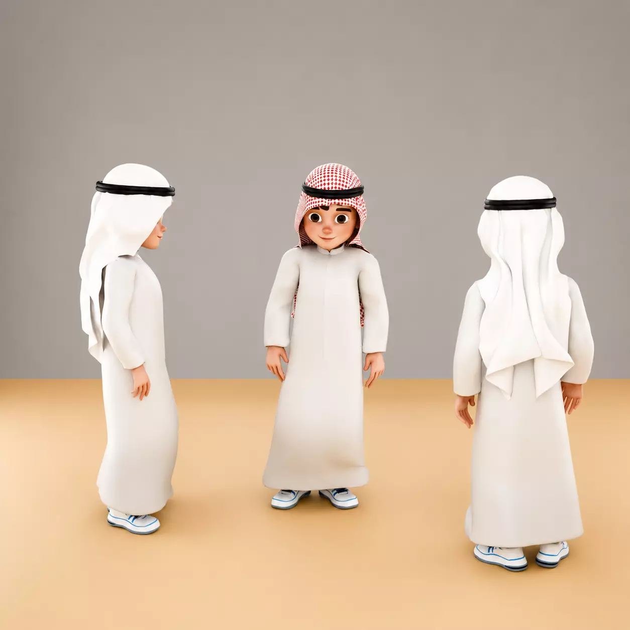 Arabi Boy 3d model Low-poly 3D model