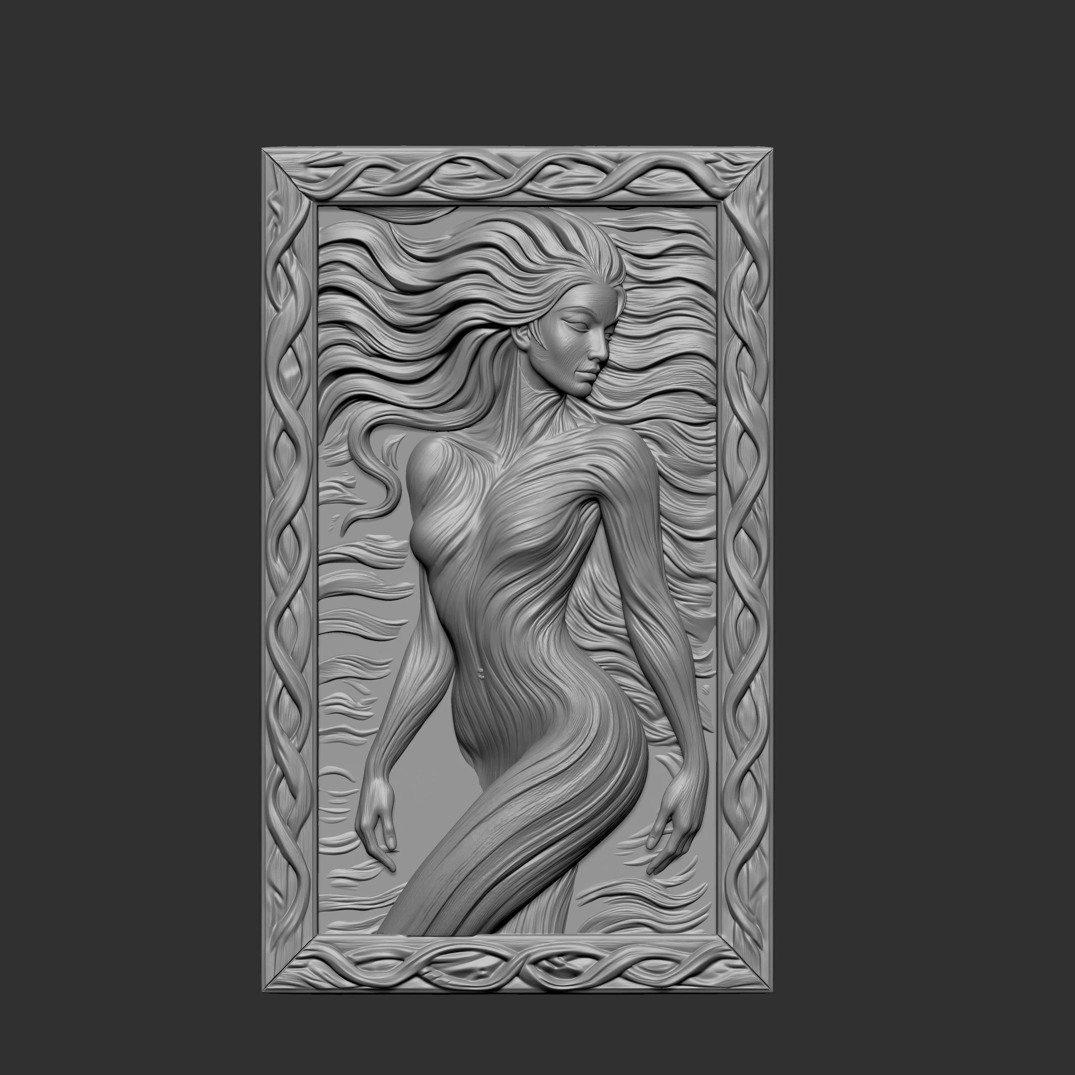 Ethereal Flowing Woman 3D print model