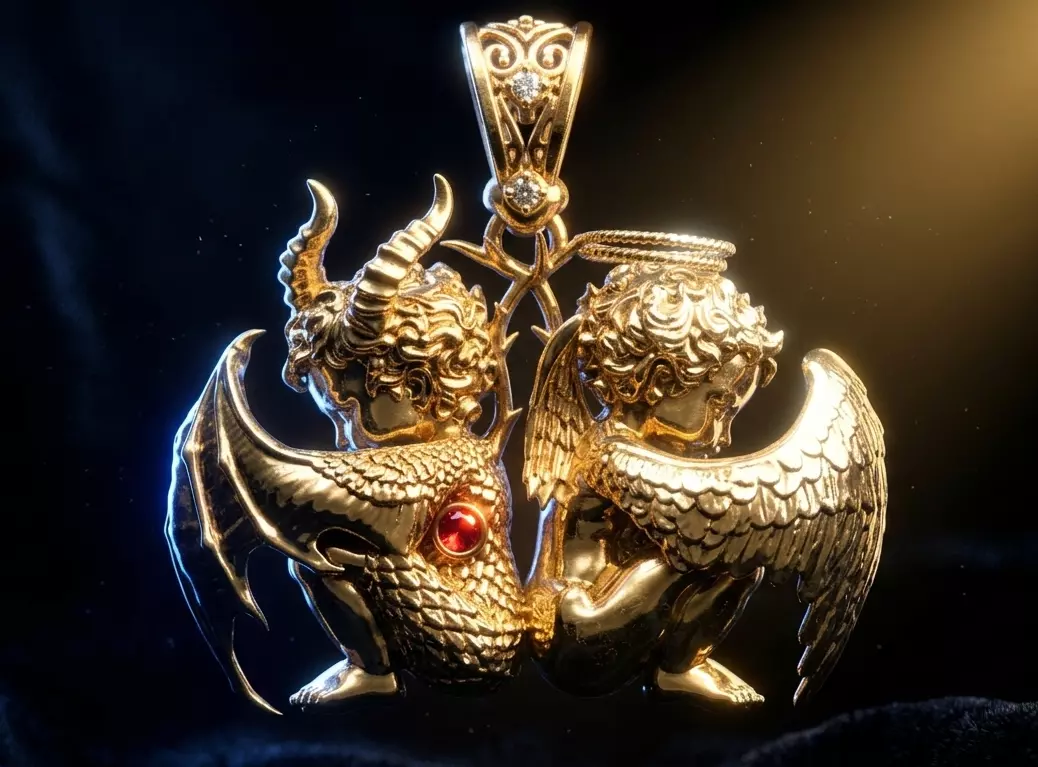 The Eternal Divide pendant jewelry 3D model - for Him or Her 3D print model