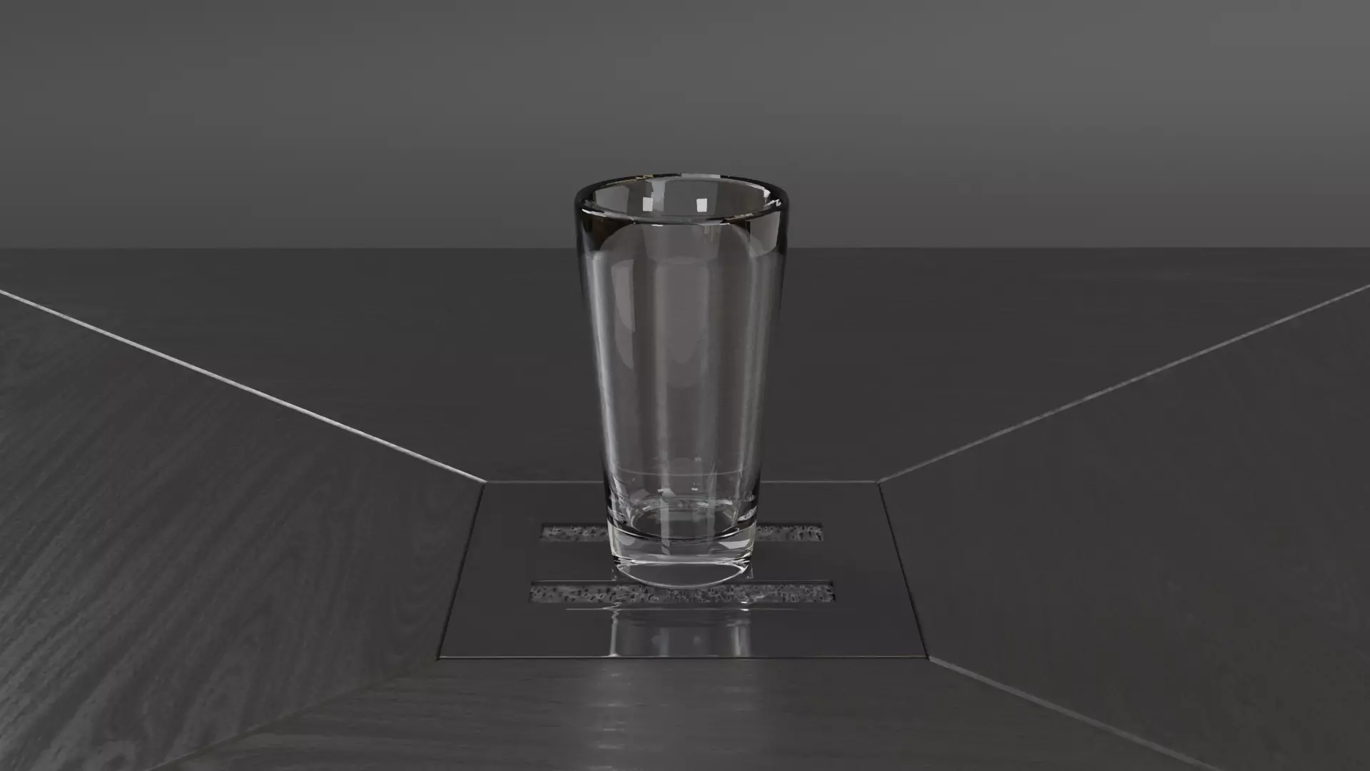 Minimalist Water Glass Professional Beverage 3D Model Low-poly 3D model