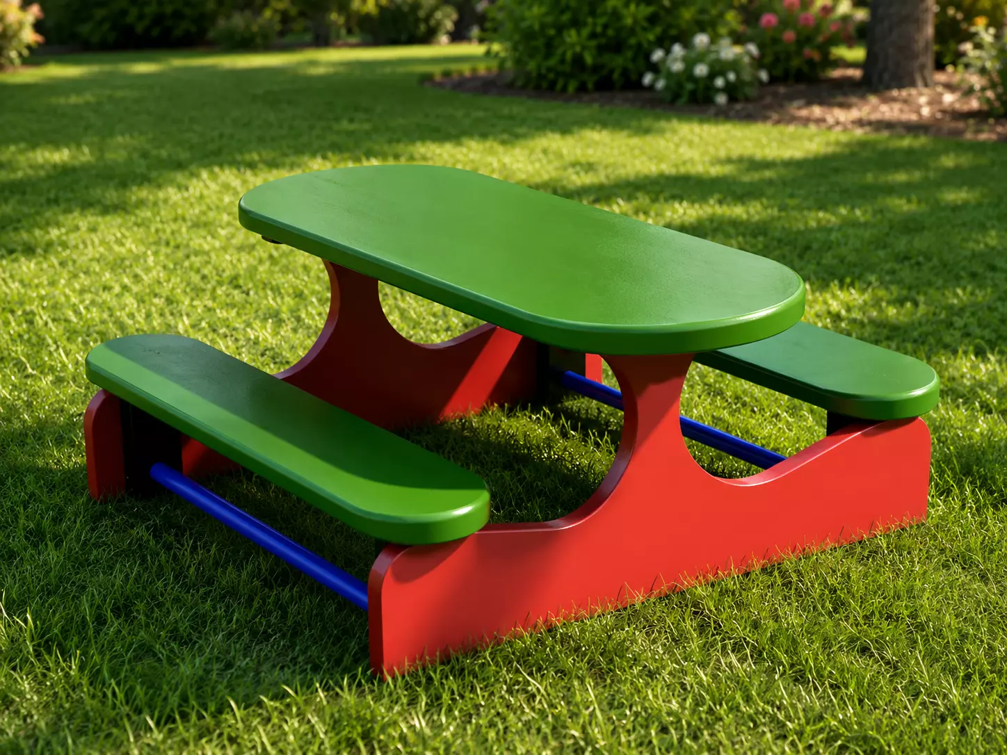Picnic Table Bench Set 3D model