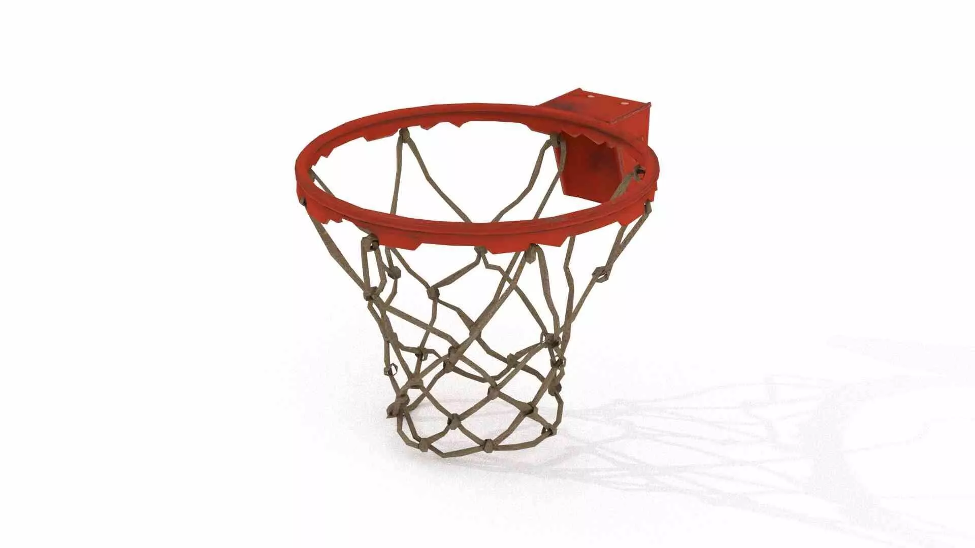 Basketball hoop rim and net Low-poly 3D model