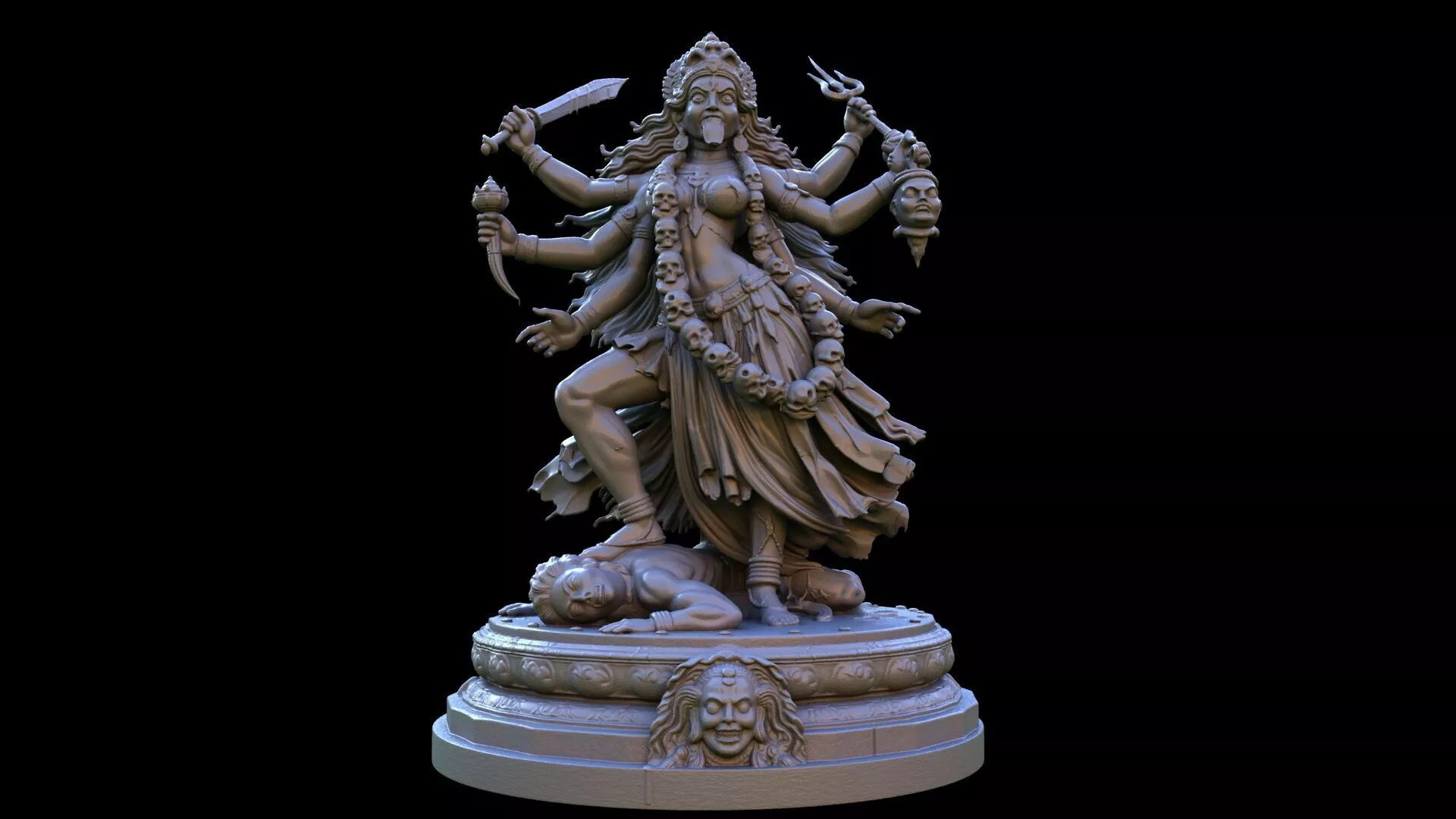 maha kali statue 3D model