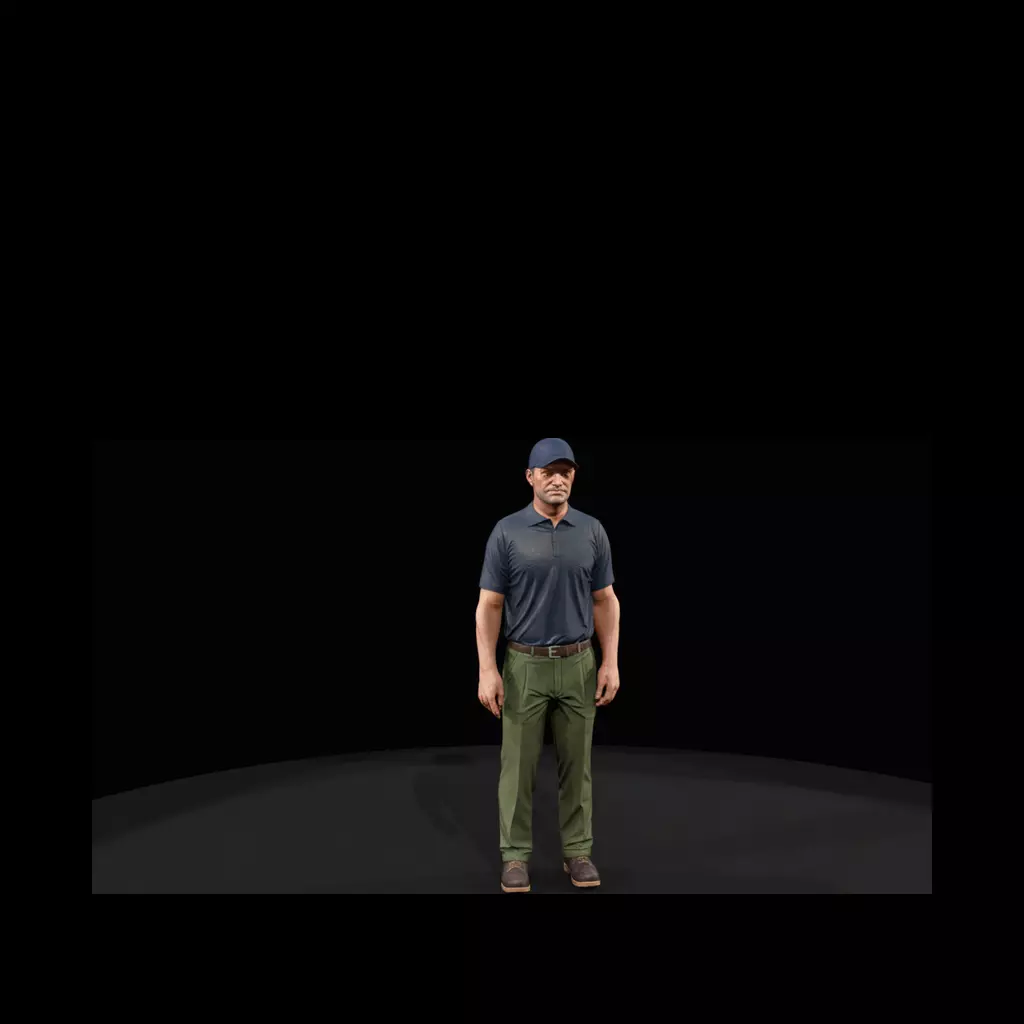 Modern Golfer Male Swinging Pose 3D print model