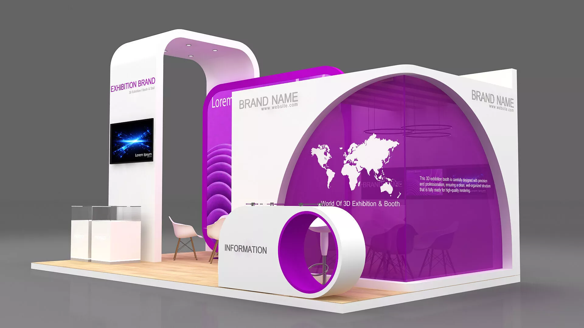 stall booth exhibition 3D model