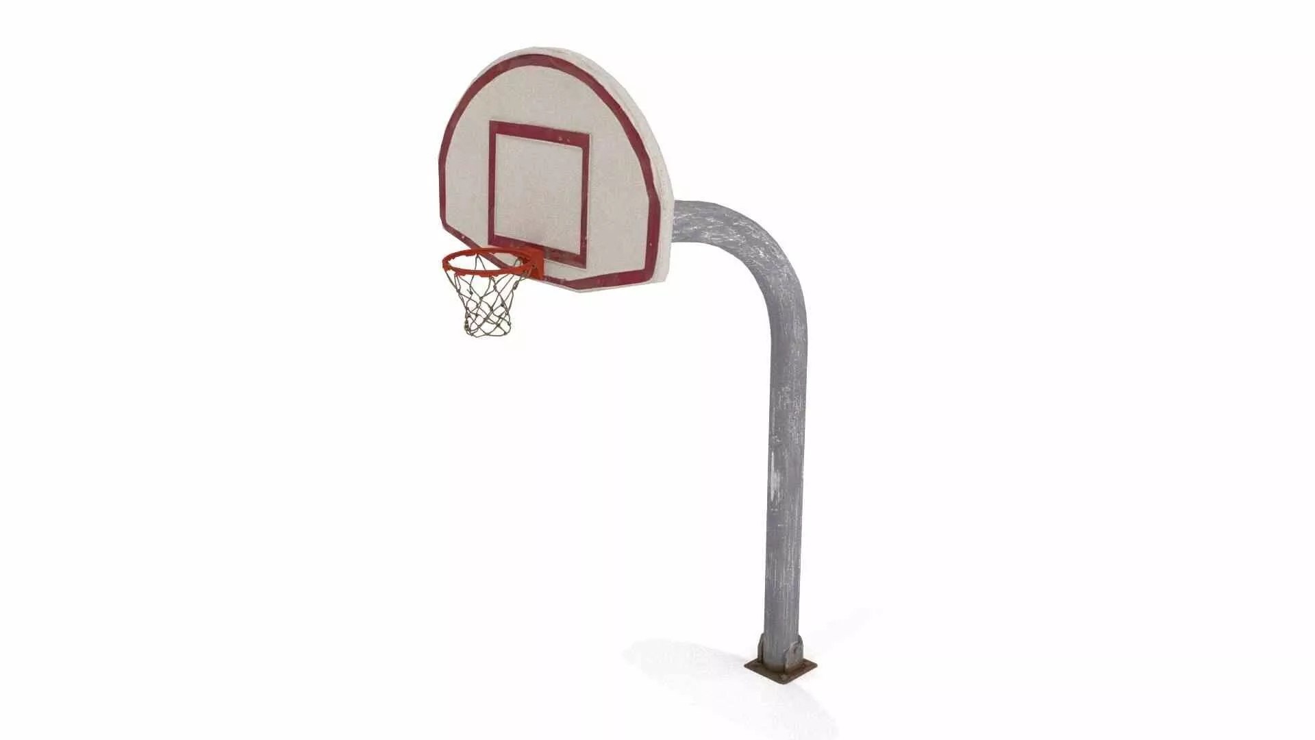 Freestyle street basketball hoop Low-poly 3D model