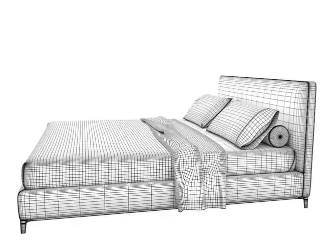 Andersen modern bed frame with upholstered headboard and footboard