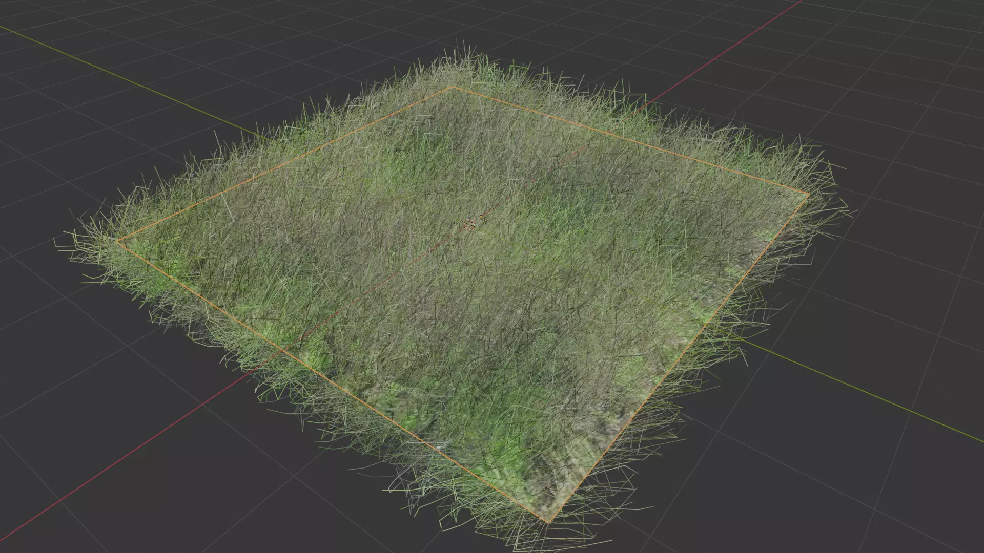 Photorealistic Wild Grass Lawn Free 3D model