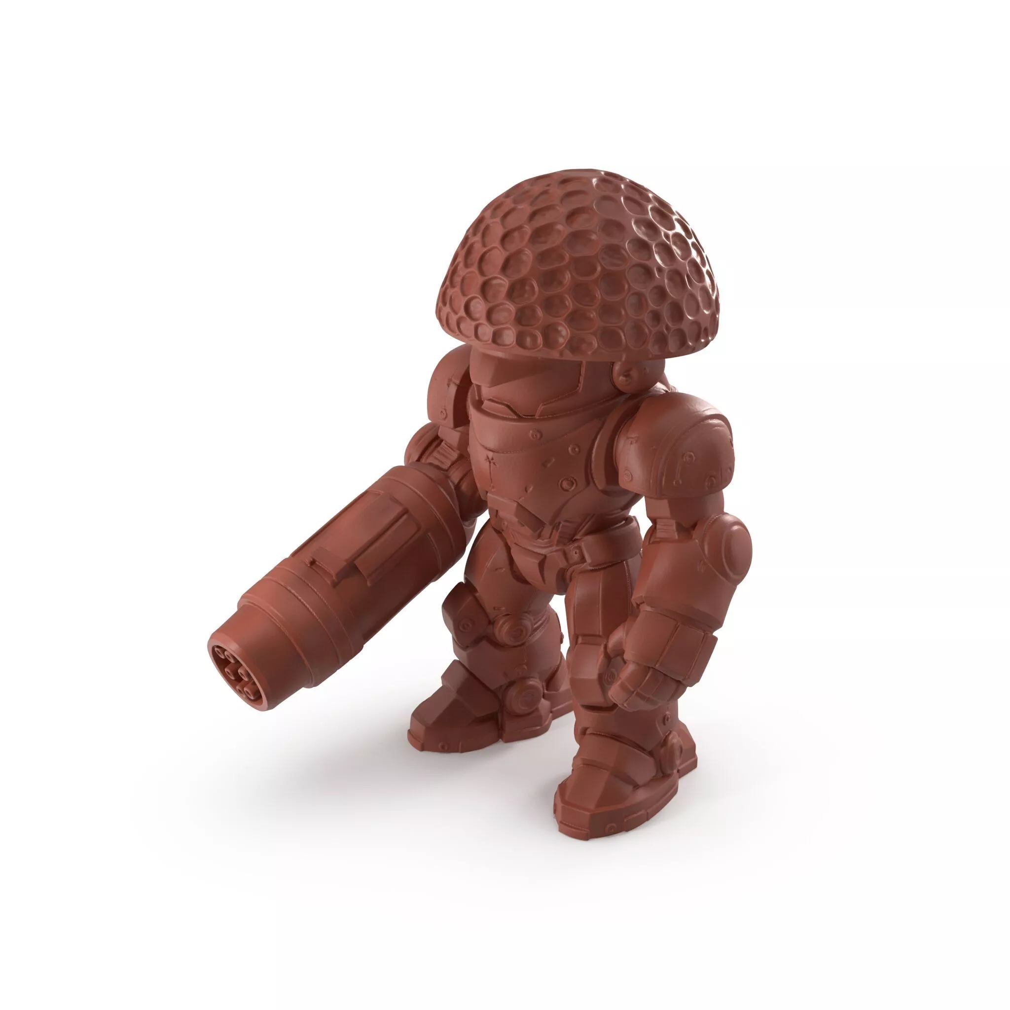 Print Ready Black Truffle Heavy Action Figure 3D Model 3D print model