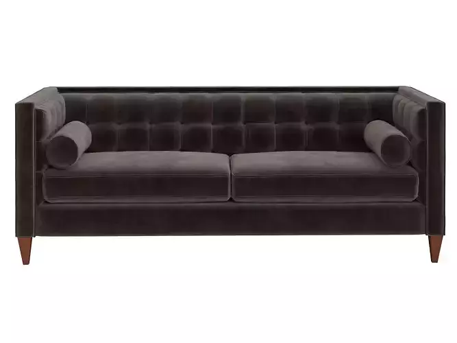 Jodi velvet sofa with wooden legs