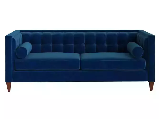 Jodi velvet sofa with wooden legs